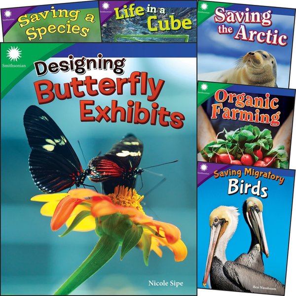 Teacher Created Materials Smithsonian Informational Text Animals + Ecosystems, Grades 4-5, 6 Books Per Set 106136
